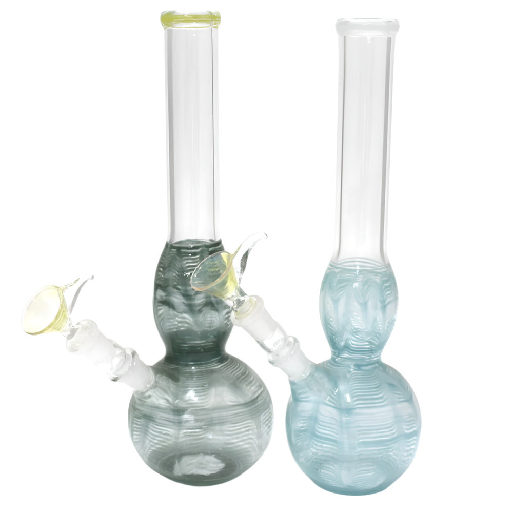 10.5 Inch USA Made Beaker Art Design Glass Water Pipe Featuring Artistic Decorative Details, Quality Glass Construction, and a Wide Beaker Base for Retail and Wholesale Collections.