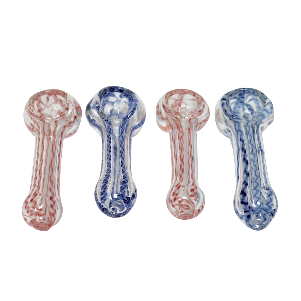 2.5-inch strip mixed color hand pipe featuring vibrant color detailing, compact design, lightweight profile, and eye-catching styling.