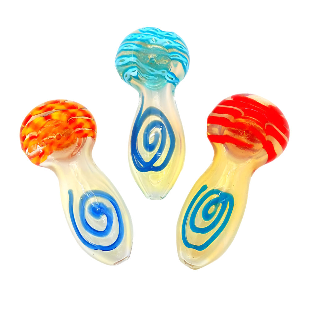 3-inch flat design glass hand pipe for smoking