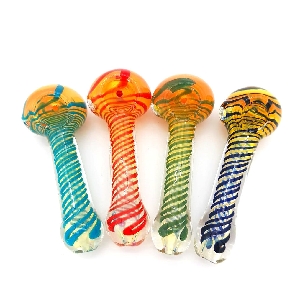 3" Multi Swirl Color Glass Hand Pipe