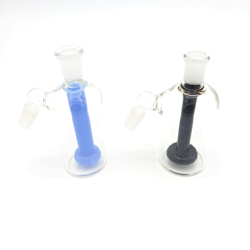 45 Degree Ash Catcher Color Tube 14 MM Female To 14 MM Male