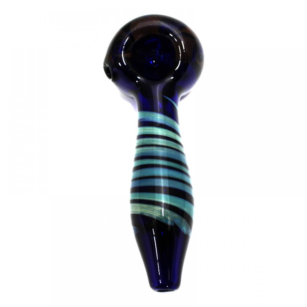 5-inch new USA color heavy-duty glass hand pipe featuring vibrant color accents, sturdy glass construction, smooth polished finish, artistic detailing, and a distinctive modern design.