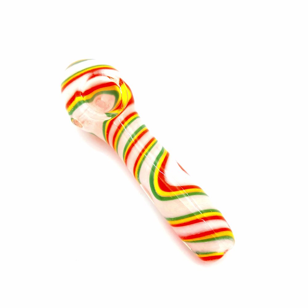 5'' Multi Art Color Heavy Duty Glass Hand Pipe