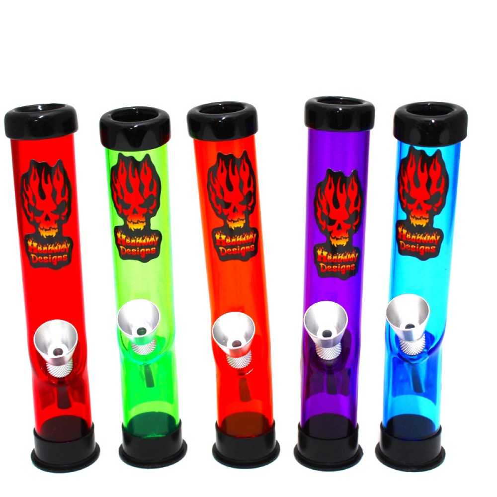 6-inch Headway Designs Acrylic Travel Water Pipe featuring durable acrylic construction, compact travel-friendly design, lightweight build, stable base, and smooth finish.