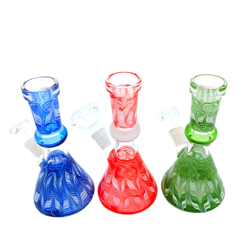 6" Fancy Design Beaker Shaped Water Pipe with Bowl