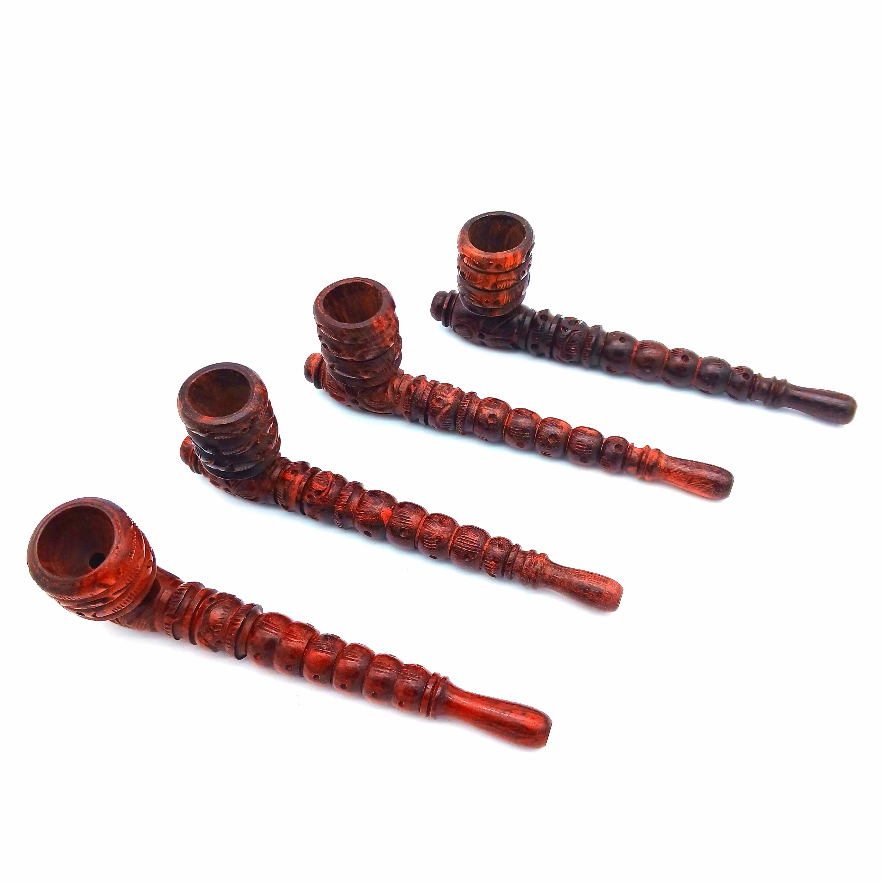6" Fancy Design Wooden Pipe