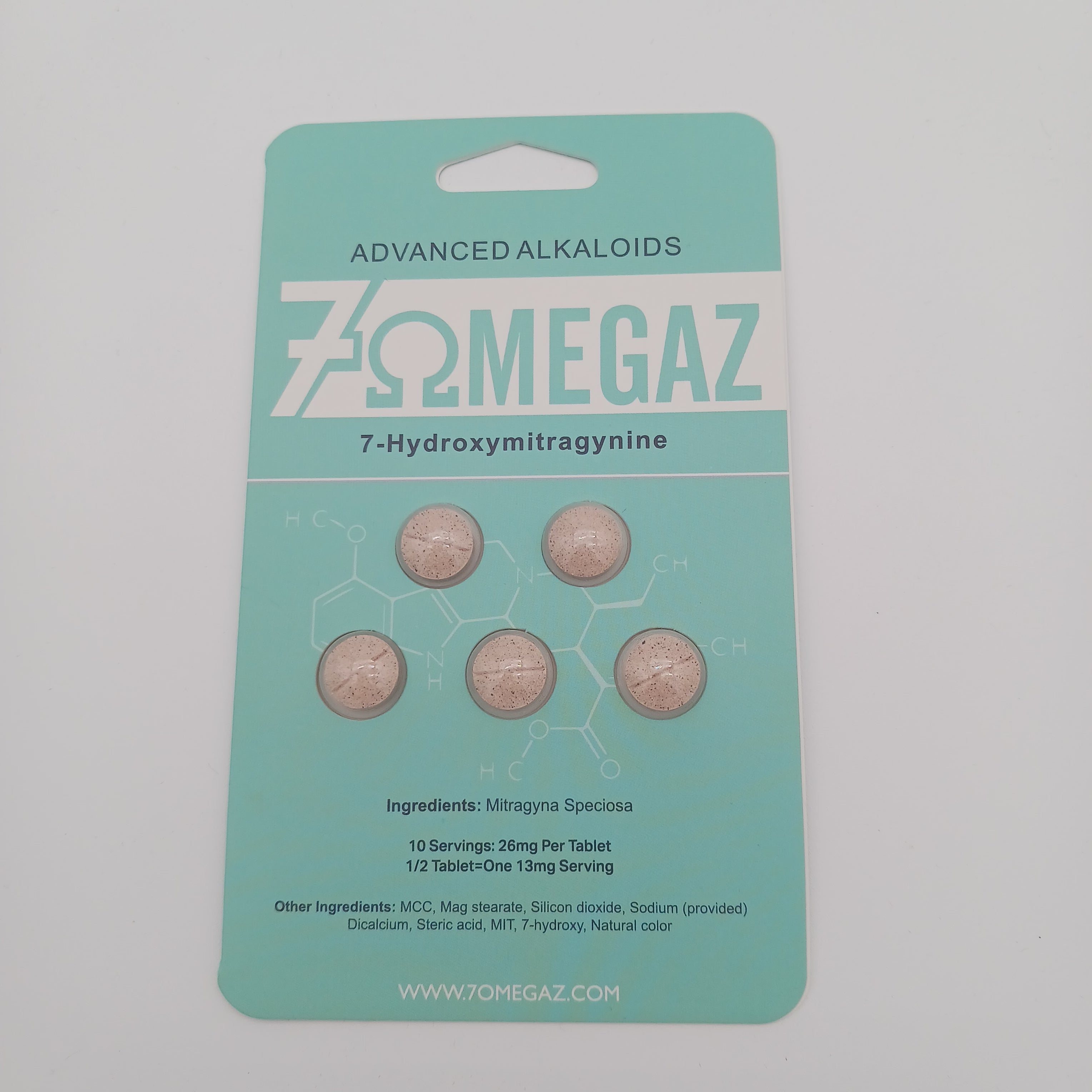 7MEGAZ Kratom 7-hydroxymitragynine Extract 5Count Tablets 26mg