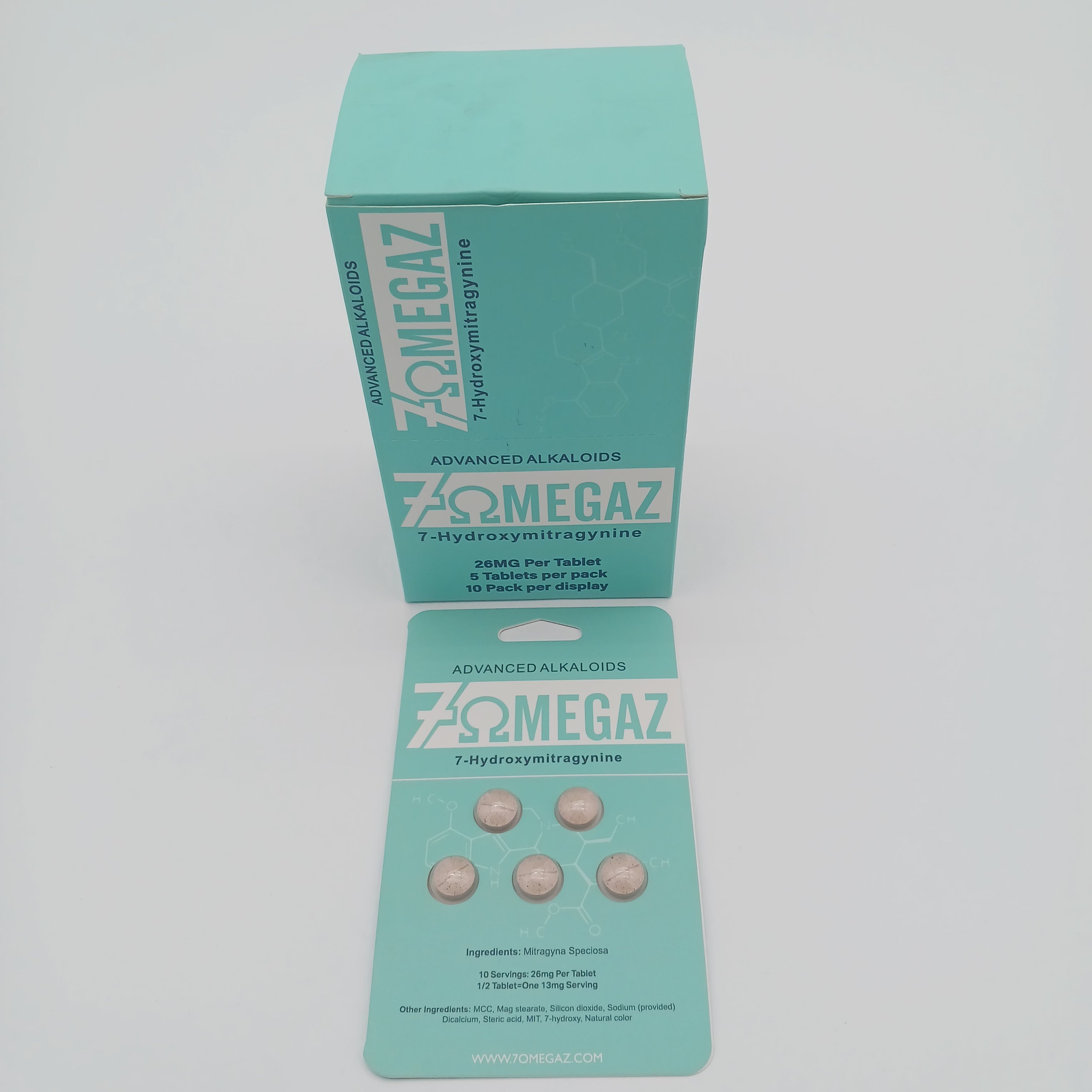7MEGAZ Kratom 7-hydroxymitragynine Extract 5Count Tablets 26mg