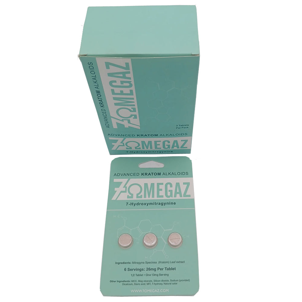 7 MEGAZ Kratom 7-Hydroxymitragynine 26mg Tablets (3-Pack)
