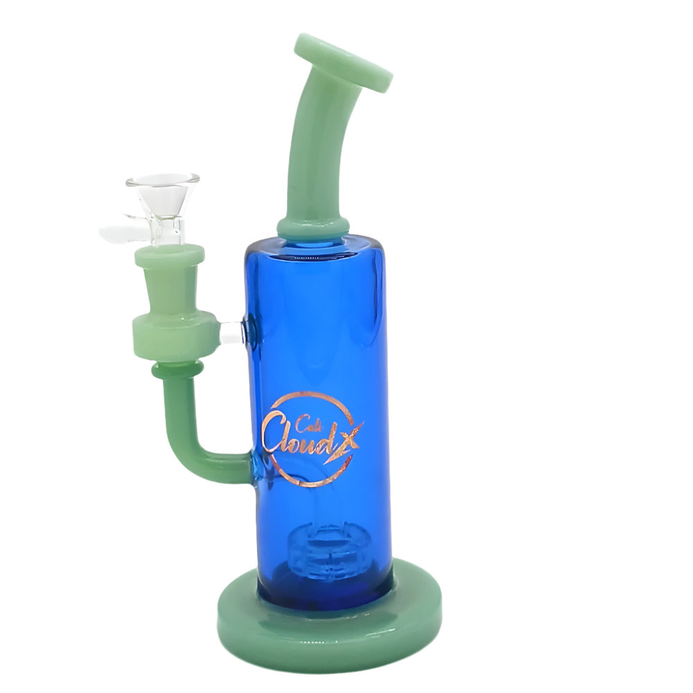 8''Cali Cloudx Color Water Pipe With 14 MM Male Handle Bowl