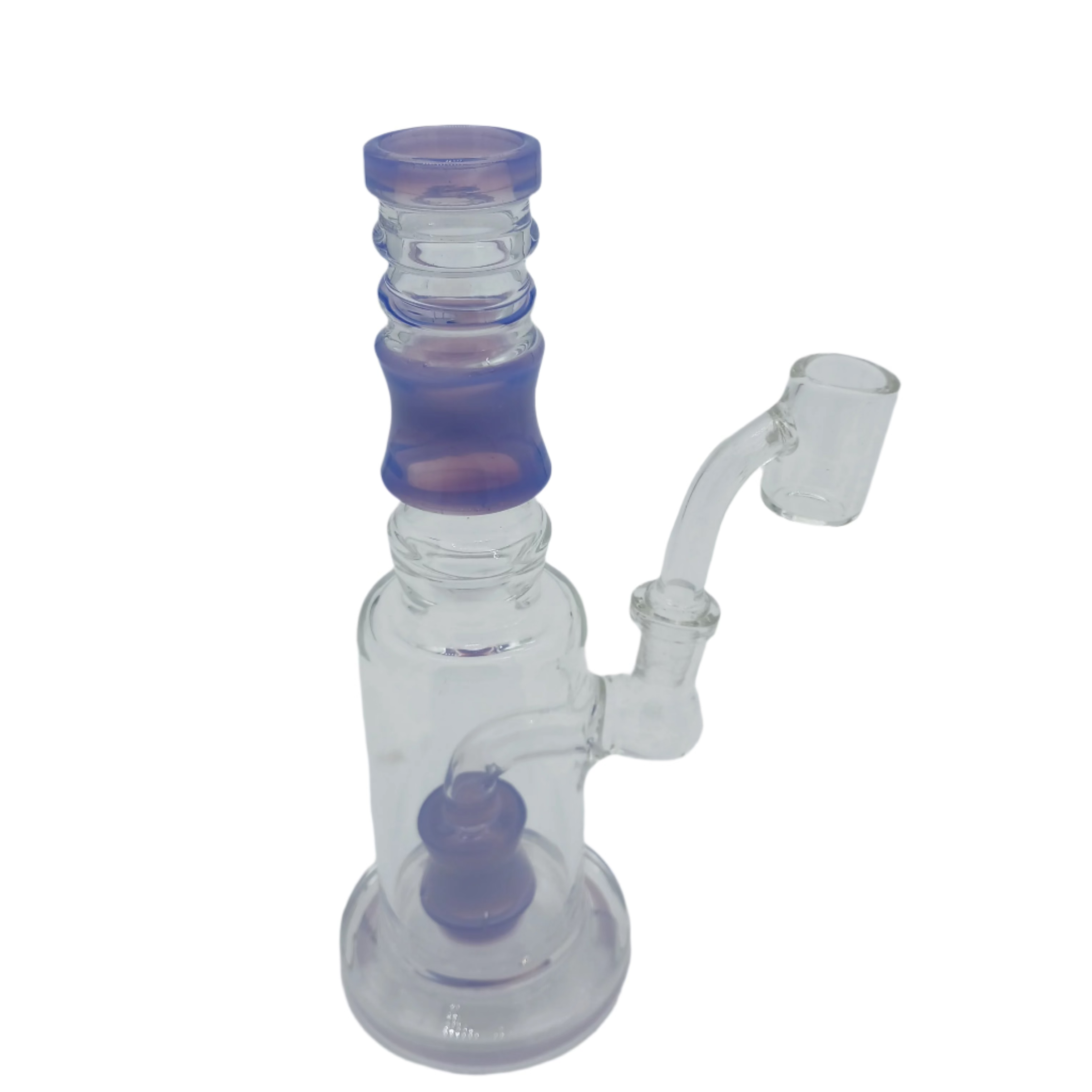 8'' Flat Bottom Design Percolator Water Pipe With 14 MM Male Banger