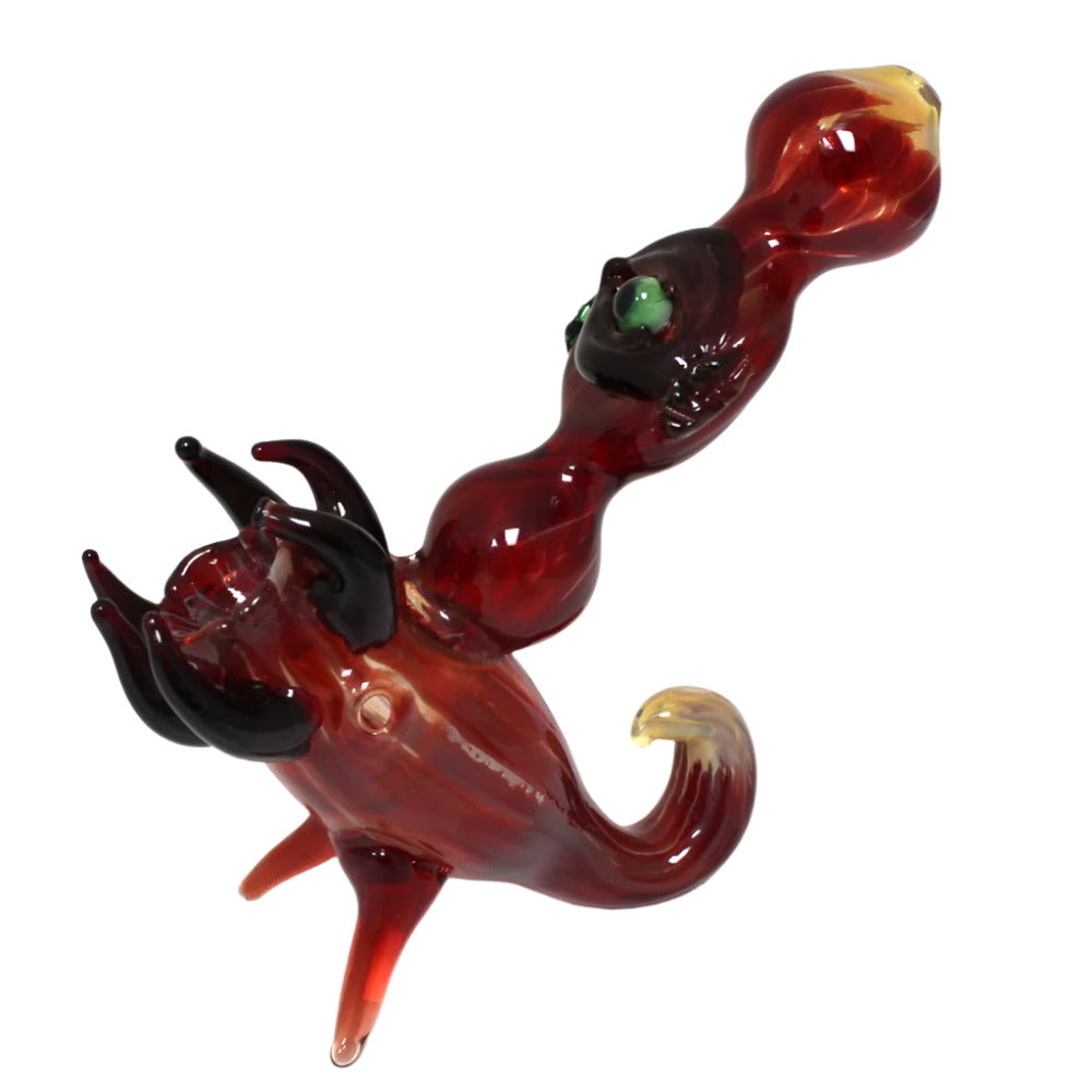 8-Inch Spiked Design Standing Bubbler – Large Size in Purple Color