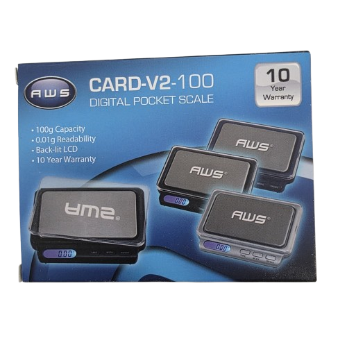 CARD -V2-100 AWS DIGITAL POCKET SCALE 100 X 0.01G