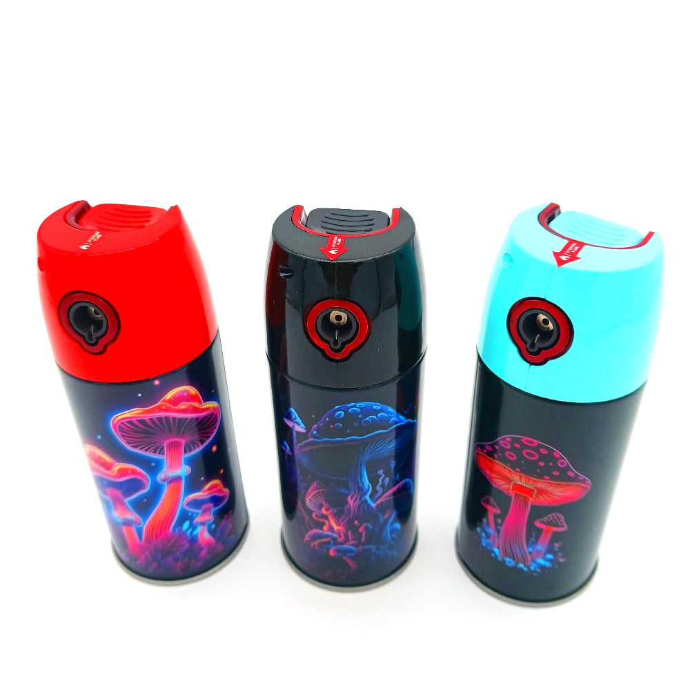 CLICKIT SPRAYCAN TORCH - MUSHROOM DESIGN LIGHTER 6PC/BOX