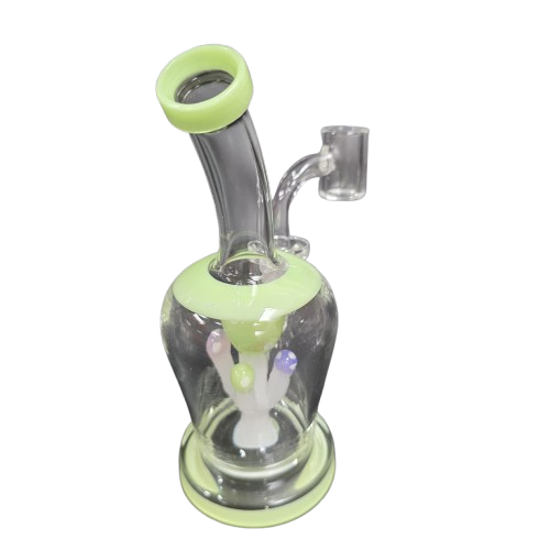 6'' Mushroom Percolator Dab Rig Water Pipe With 14 MM Male Banger