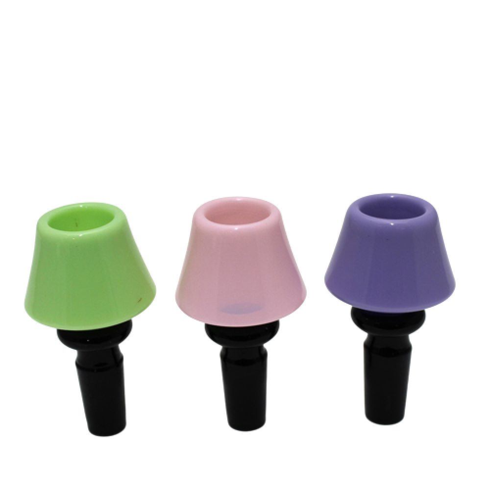 Slime Color Mushroom Shape Bowl 14 MM Male Glass On Glass