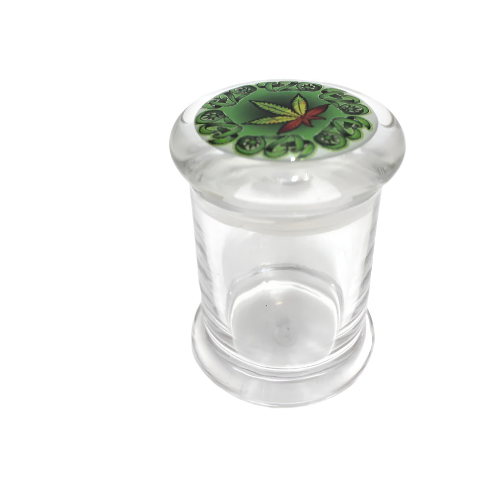 Sticker Design Glass Jar Small Size With Led