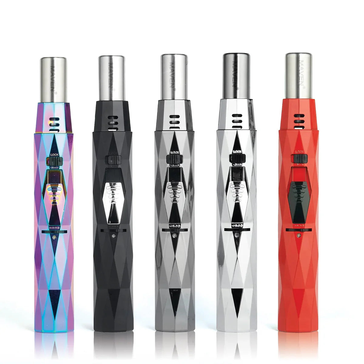 ITEM # 99- D138 Maven Diamond Design Windproof Table Torch 9 Pcs Per Display