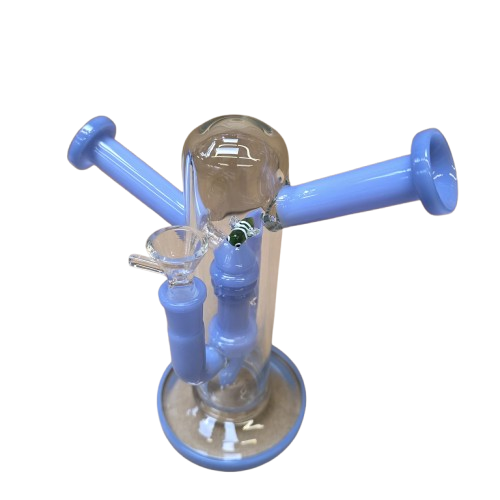 Two side mouth pieces with two bowls water pipe