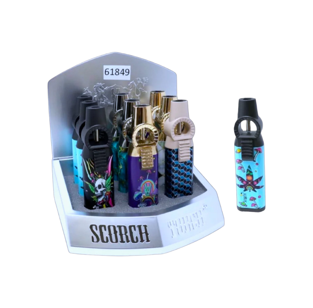 Assorted powerful single torch Lighter (9ct) model : 61849