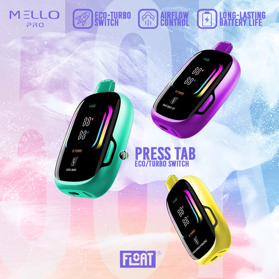 Flum Float Mello Pro 50K Puffs Disposable Vape with sleek portable design and long-lasting performance