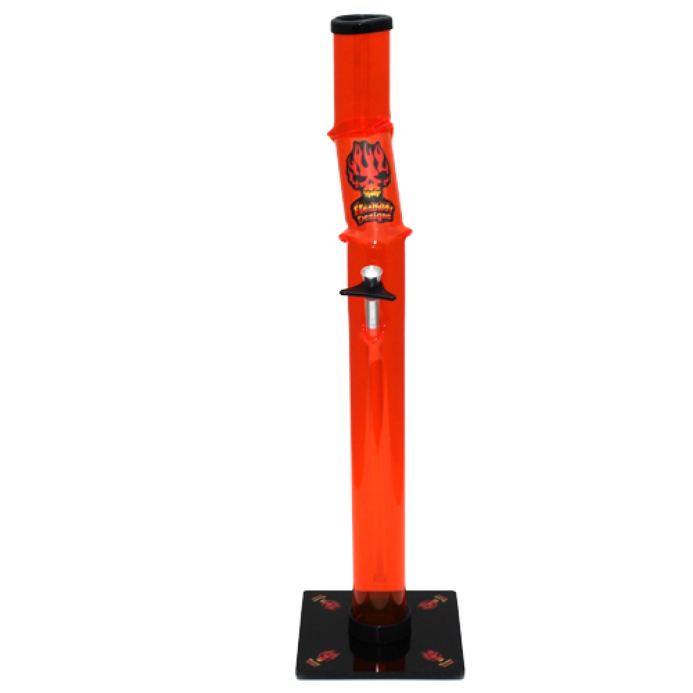Headway Designs 24-inch Acrylic Dizzy Lizzy Water Pipe featuring a large flat base, durable acrylic construction, tall profile, colorful styling, and sturdy design.