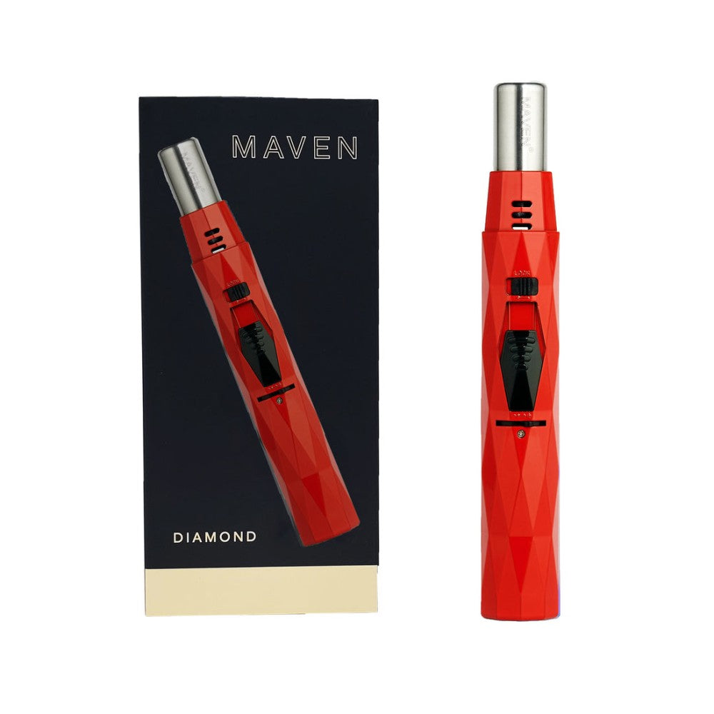 Maven Diamond Series Torch Lighter Featuring a Unique Diamond-Style Pattern, Contemporary Appearance, and Distinctive Design for Retail Displays and Wholesale Collections.
