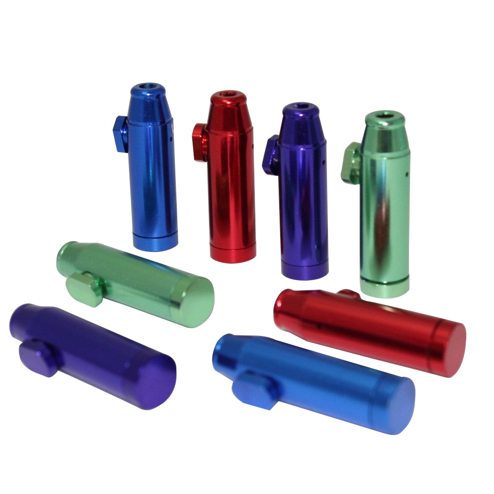 Metal Bullet Pipe featuring a compact bullet-inspired design, durable metal construction, sleek finish, lightweight profile, and minimalist styling.