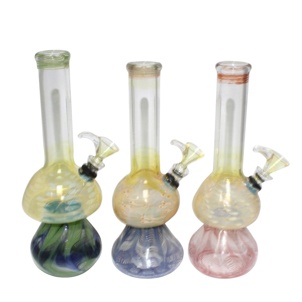 10-inch USA Made Double Round Base Water Pipe featuring durable glass construction, a stable double round base, classic design, and built-in water chamber.