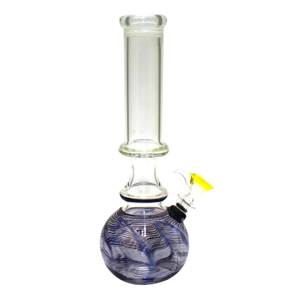 10-inch USA Made Round Art Double Step Water Pipe featuring a distinctive round design, double-step structure, quality craftsmanship, and built-in water chamber.