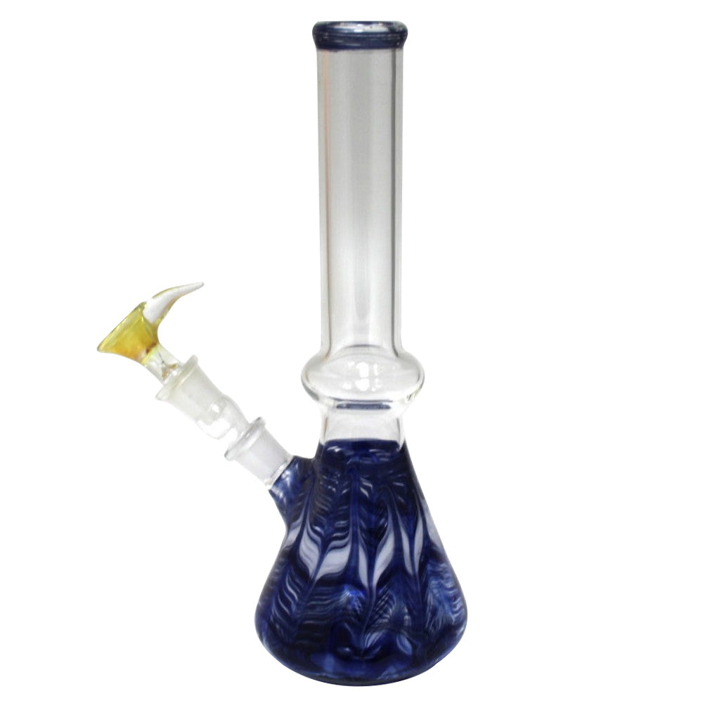 11-inch Beaker Color Art Water Pipe featuring durable glass construction, artistic color design, stable beaker base, spacious water chamber, and classic profile.