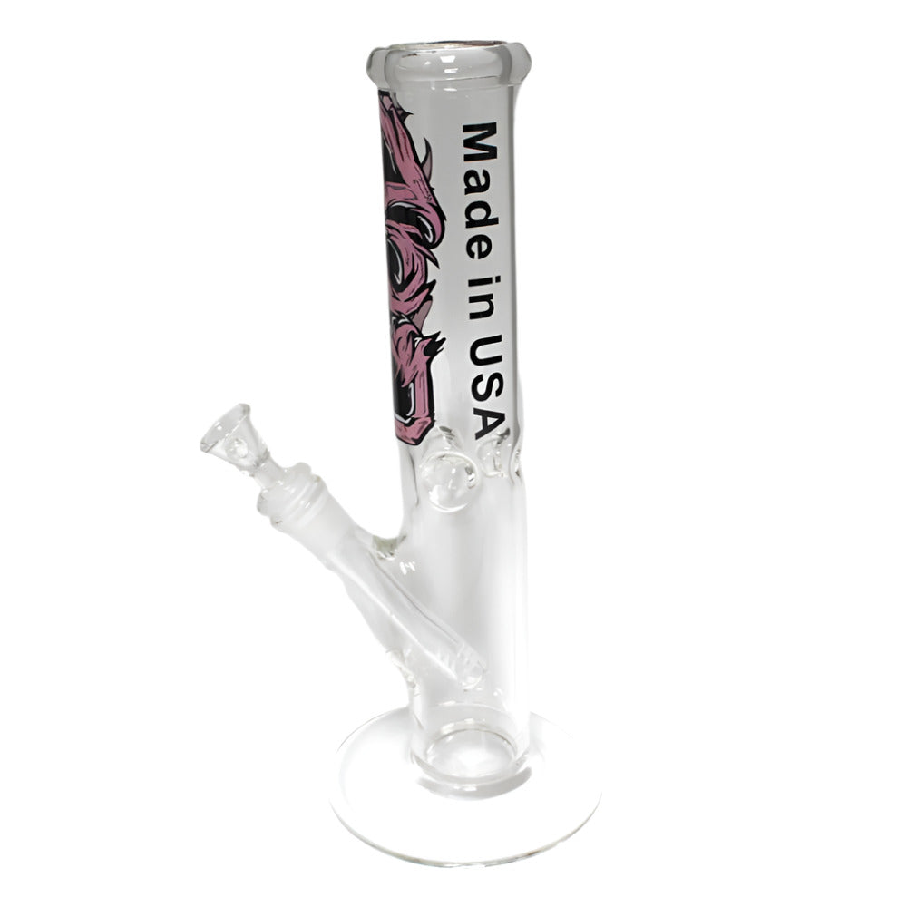 12'' USA MADE Sticker Design Straight Water Pipe G -G