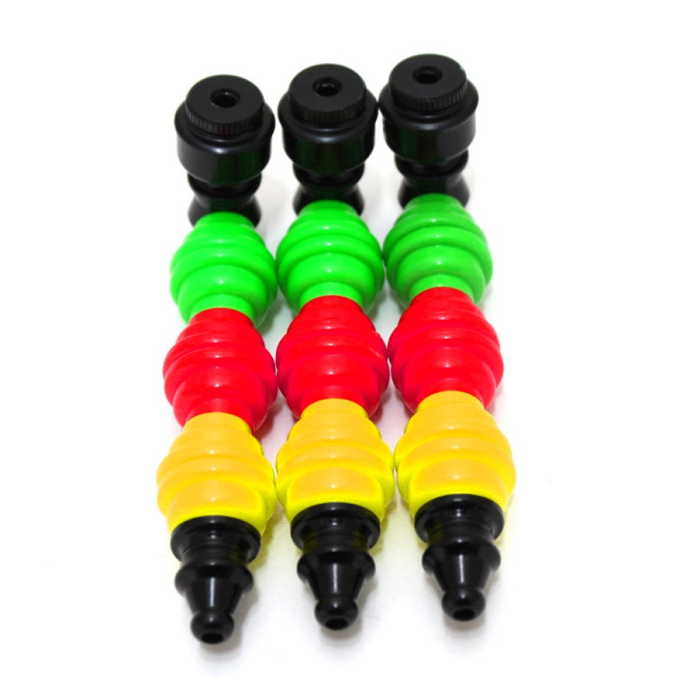 3.5-inch Rasta metal pipe with lid featuring colorful green, yellow, and red detailing, compact size, and durable metal construction.