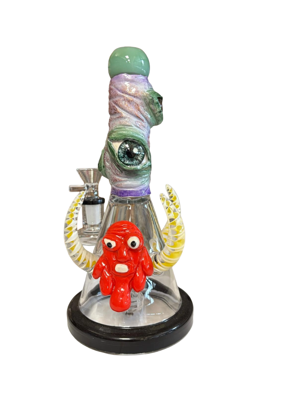 3 horn monster mash beaker base with eye water pipe wholesale price