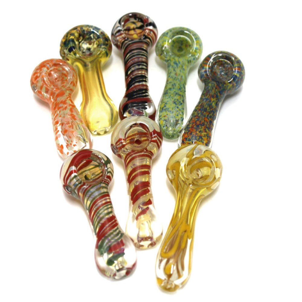 3-inch assorted color glass hand pipes 50-piece bundle featuring vibrant mixed colors, smooth glass construction, compact profiles, and colorful designs.