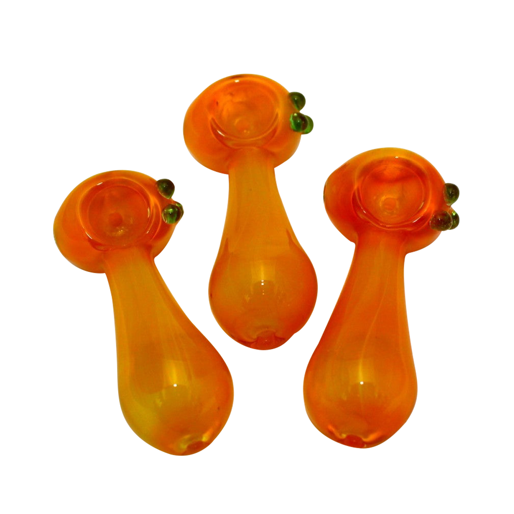 3-inch solid color glass hand pipe featuring a vibrant finish, smooth glass construction, compact design, lightweight profile, and classic styling.