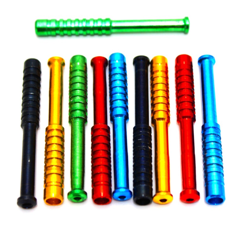 3-inch solid color metal one hitter featuring durable metal construction, vibrant solid-color finish, compact size, lightweight design, and minimalist styling.