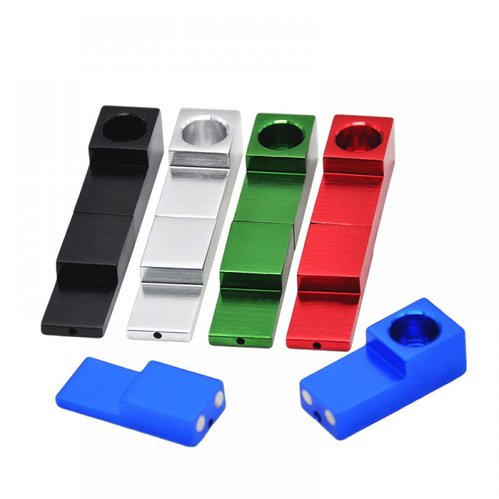 3-inch solid color metal pipe with magnetic joint featuring a compact design, durable metal construction, and clean solid color finish.