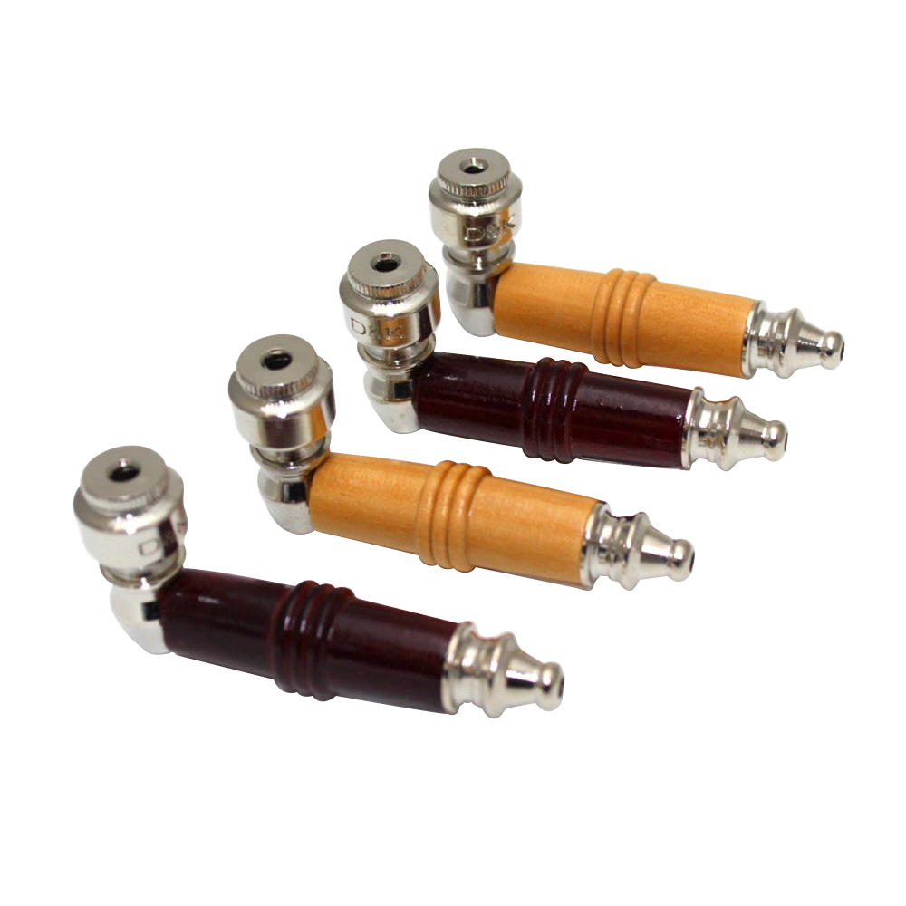 3-inch wood and metal pipe with metal lid featuring a compact design, natural wood body, durable metal construction, and protective lid.