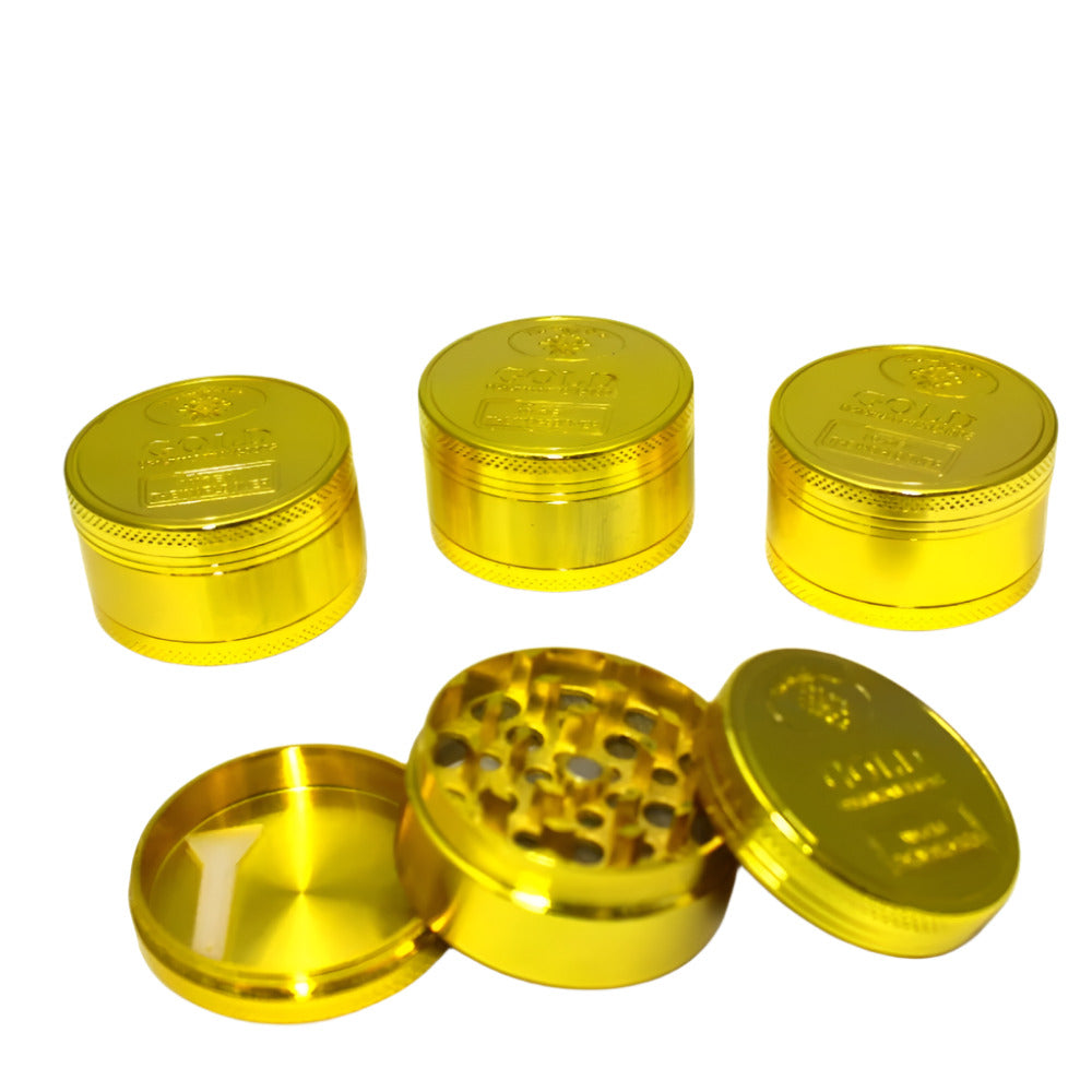 53mm 3-part gold color grinder