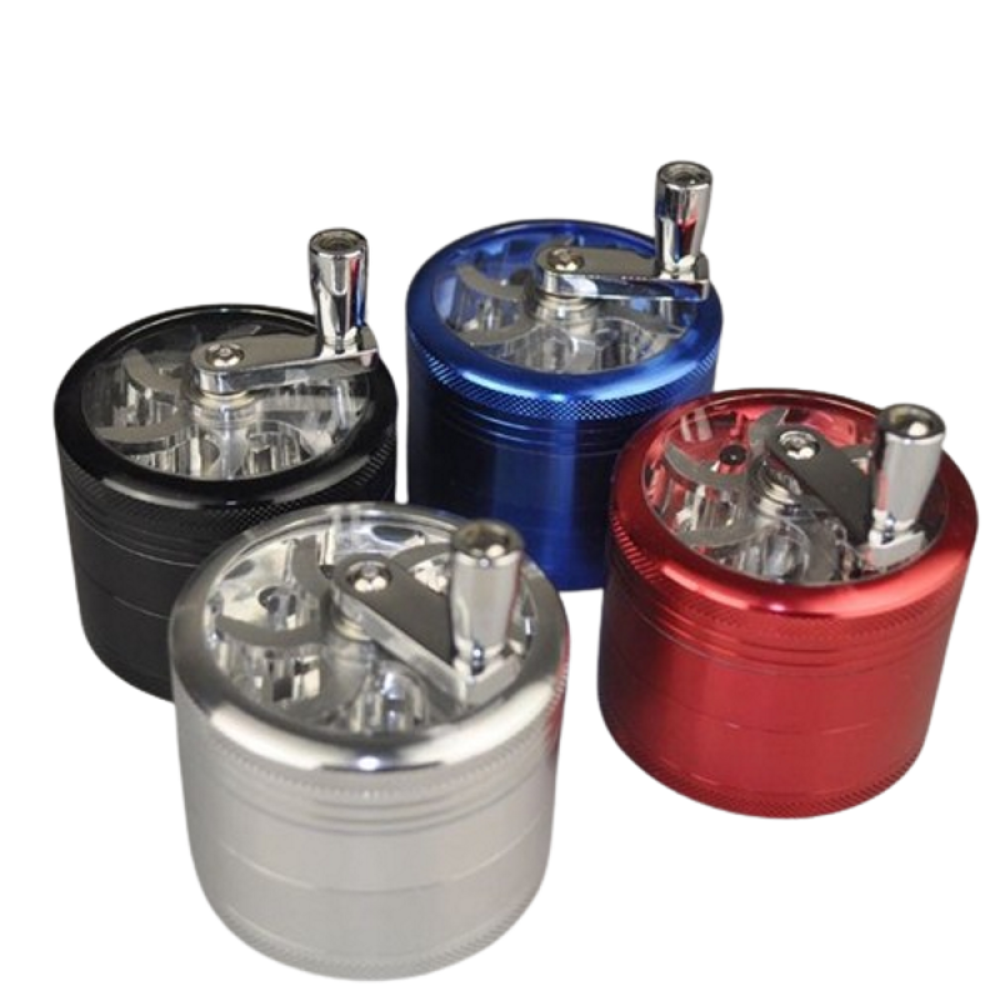 4 Part Handled Solid Color Grinder 63 mm Size