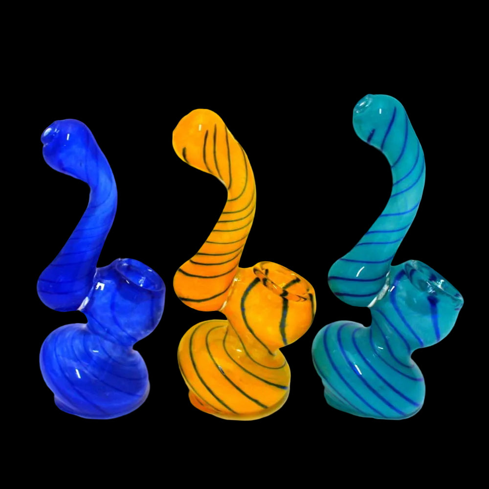 4" Assorted Swirl Color Mini Bubbler