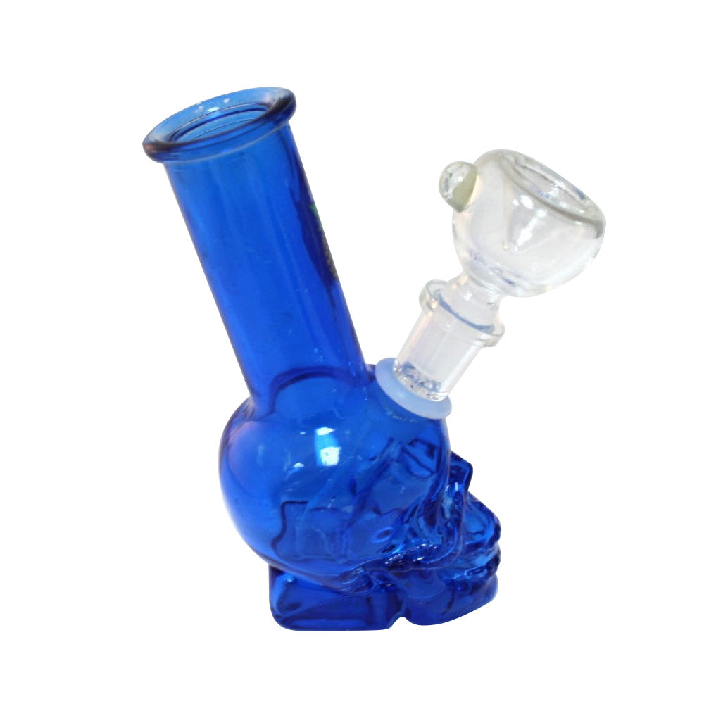 5.5'' Skull Design Glass Water Pipe With Bowl