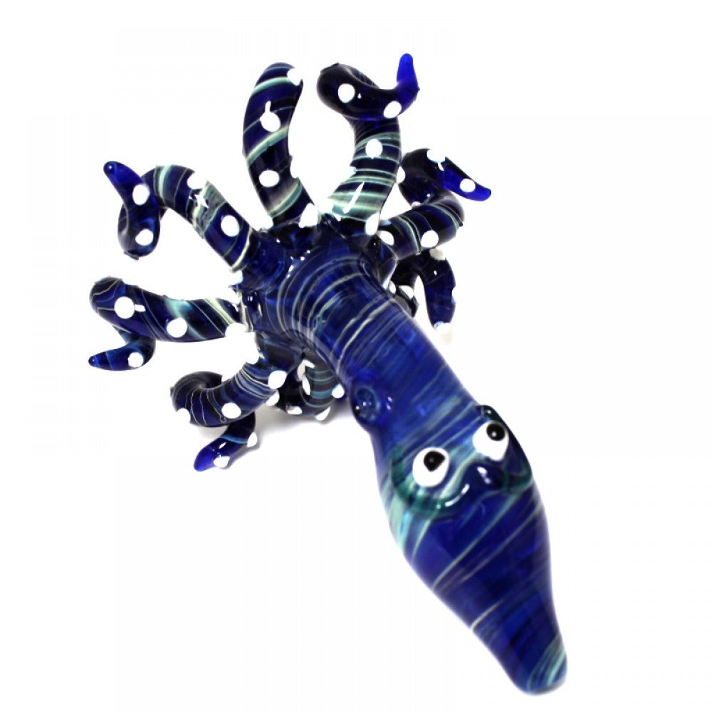 6-inch octopus design glass hand pipe featuring detailed tentacle-inspired glasswork, durable construction, smooth polished finish, and a unique artistic ocean-themed design.