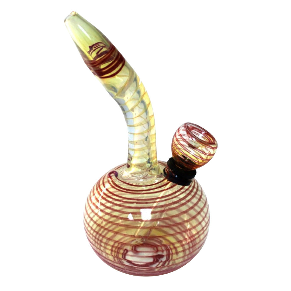 6-inch Round Base Color Water Pipe featuring vibrant glass design, durable construction, stable round base, compact size, and built-in water chamber.