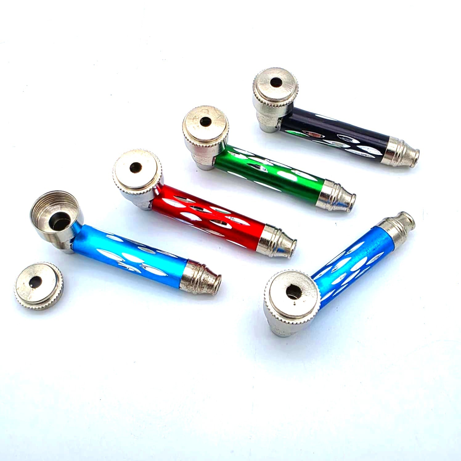 2.5''DECORATED METAL  PIPE WITH LID