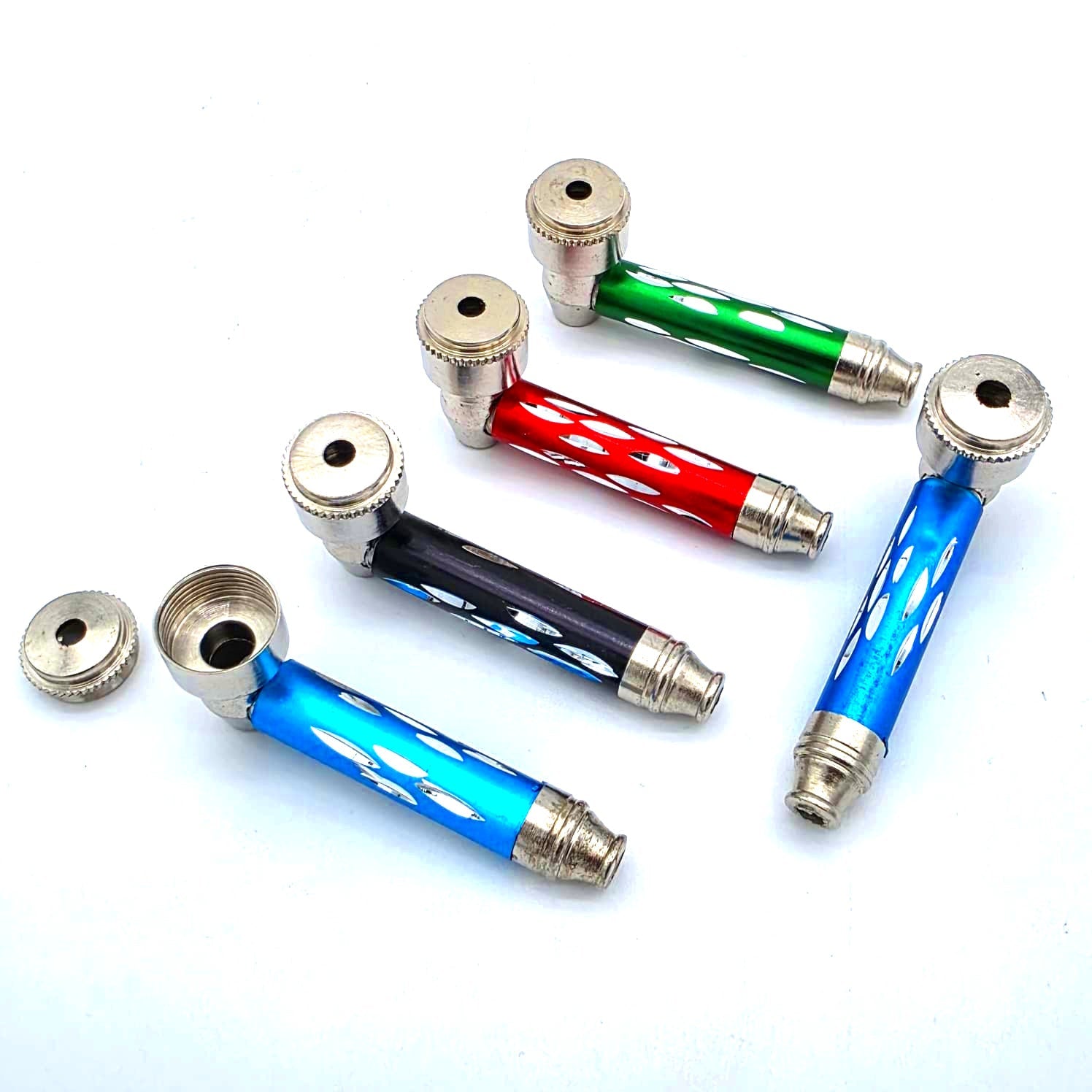 2.5''DECORATED METAL  PIPE WITH LID