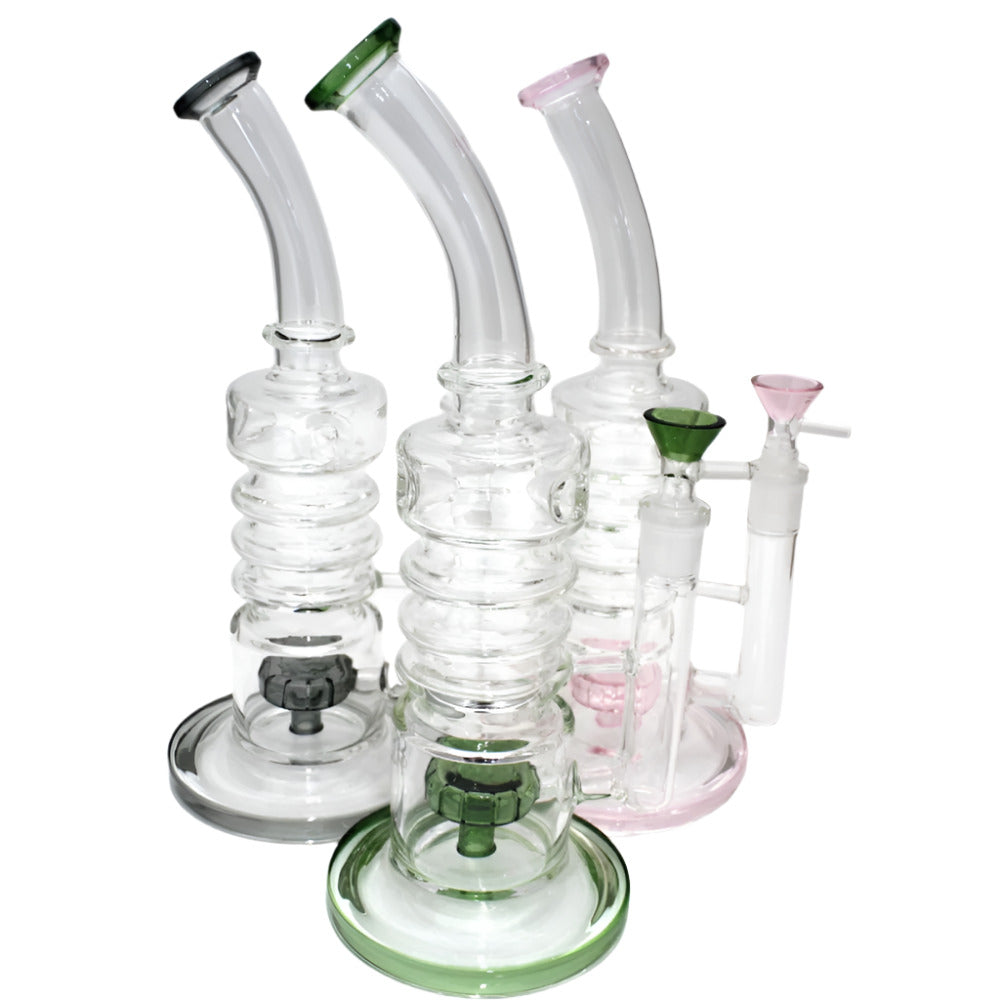 11'' Ribbed Neck Design Water Pipe G-G  11'' Ribbed Neck Design Water Pipe G-G