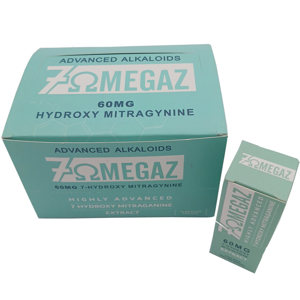 7MEGAZ Kratom 7-hydroxymitragynine Extract  60mg per Bottle/12ct Per Box