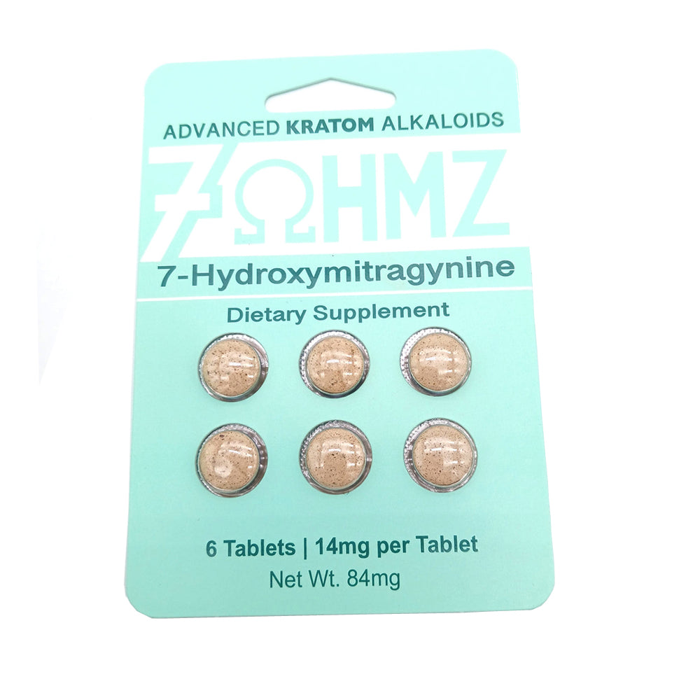 7OHMZ Kratom 7-hydroxymitragynine Extract 6 Count Tablets 14mg